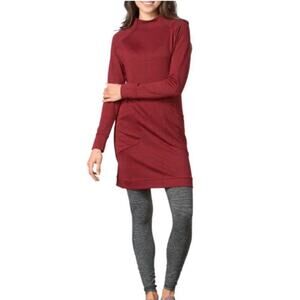 Toad & Co Long Sleeve Red Heathered Dress XS